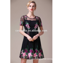 Embroidery Fashion Plus Size Dress Fat Women Dresses Plus size Women Clothing